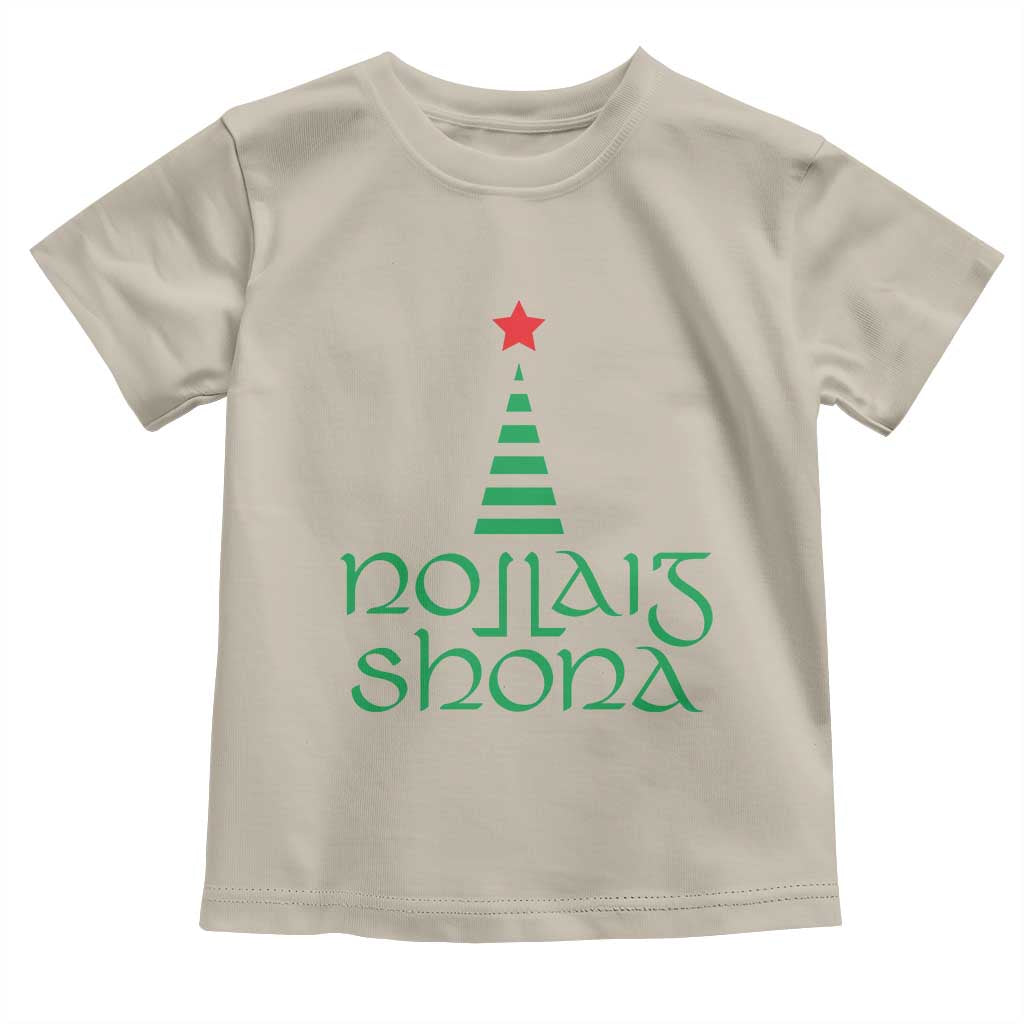 Funny Irish Gaelic Christmas Nollaig Shona Toddler T Shirt Xmas Tree