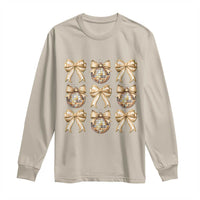 Coquette Happy New Year 2025 Gold Bow Long Sleeve Shirt