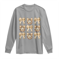 Coquette Happy New Year 2025 Gold Bow Long Sleeve Shirt