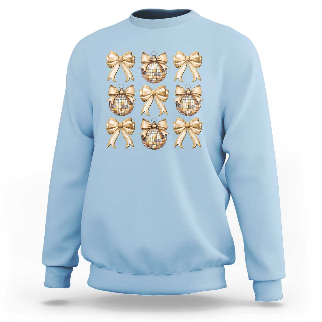 Coquette Happy New Year 2025 Gold Bow Sweatshirt
