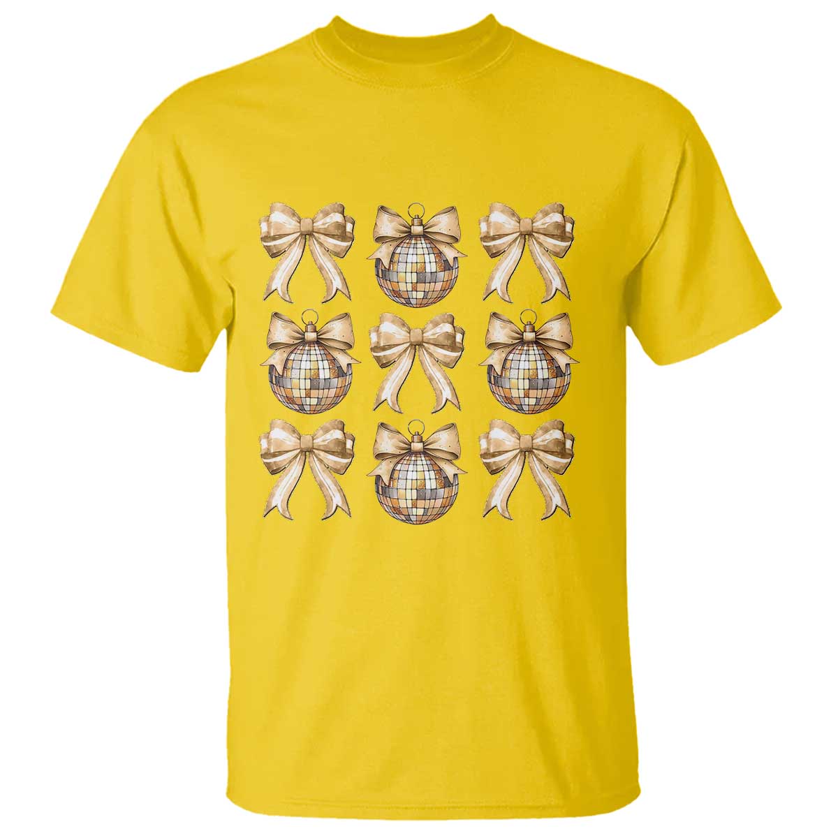 Coquette Happy New Year 2025 Gold Bow T Shirt - Wonder Print Shop