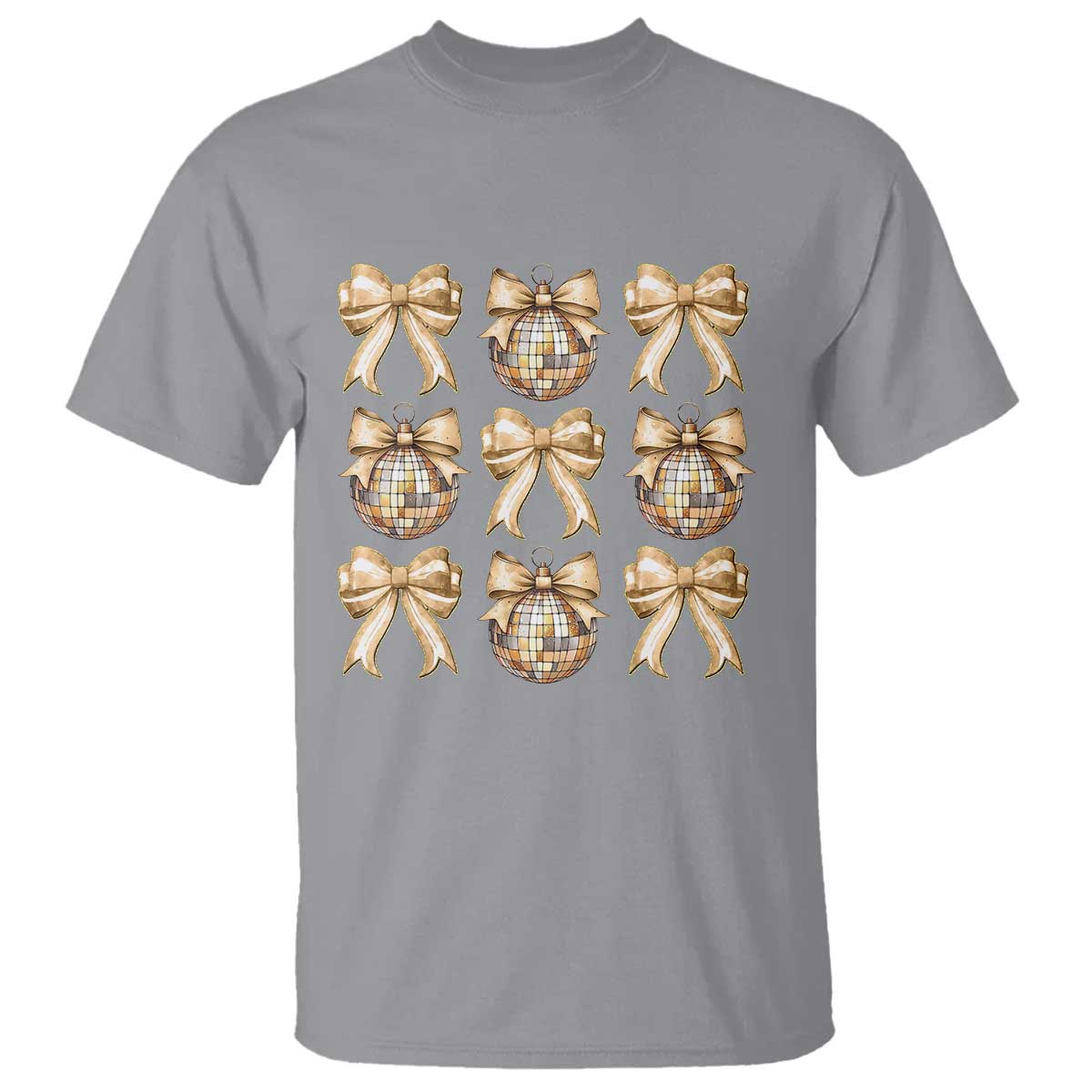Coquette Happy New Year 2025 Gold Bow T Shirt - Wonder Print Shop