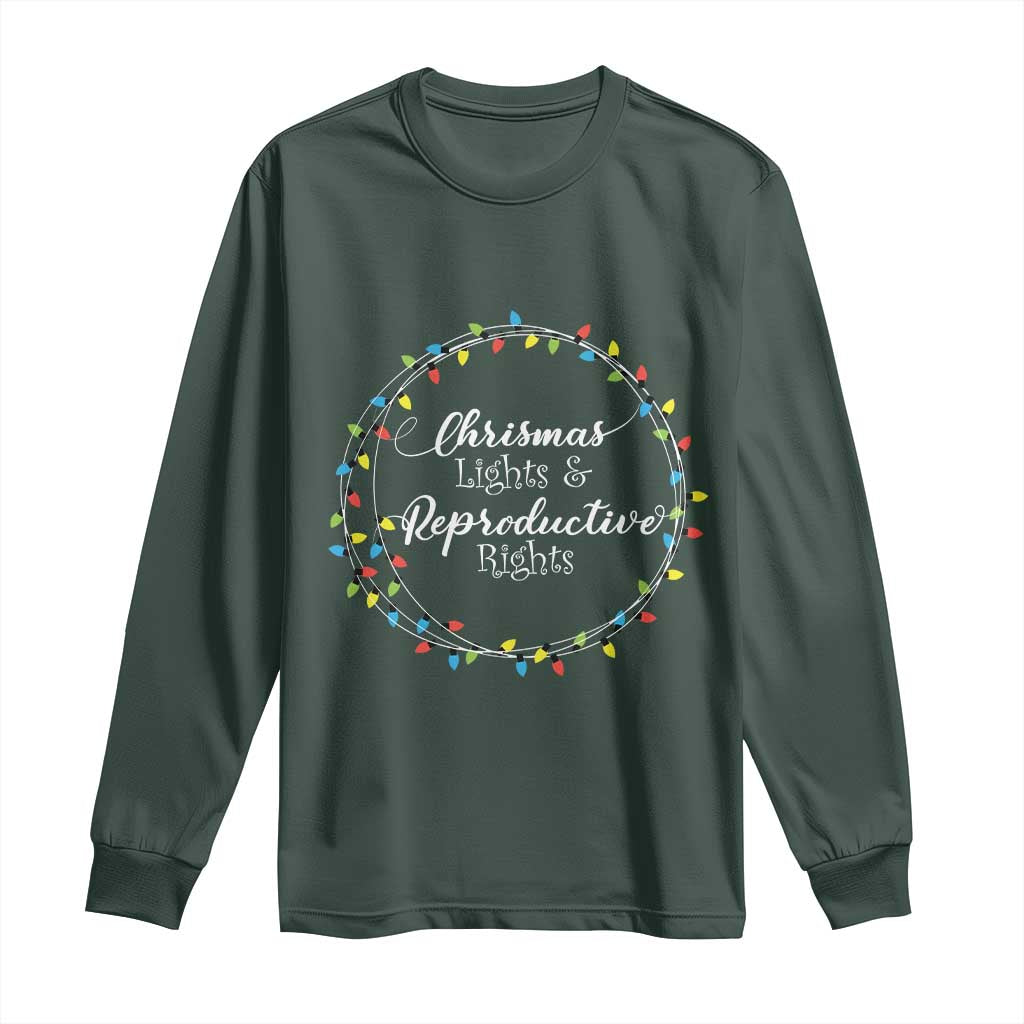 Funny Christmas Lights And Reproductive Rights Long Sleeve Shirt Led Light