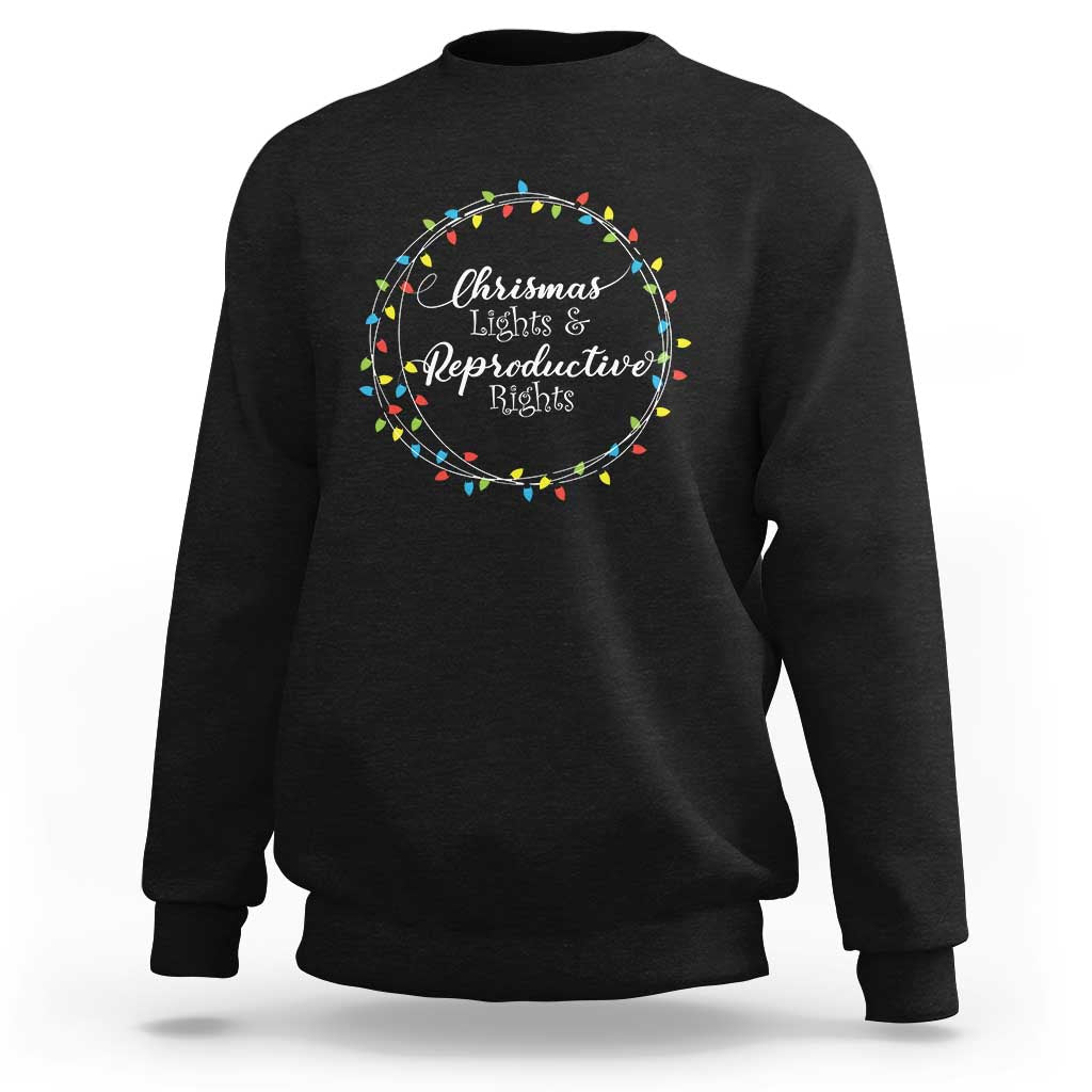 Funny Christmas Lights And Reproductive Rights Sweatshirt Led Light - Wonder Print Shop