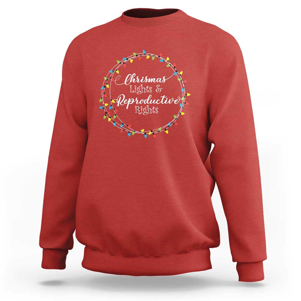 Funny Christmas Lights And Reproductive Rights Sweatshirt Led Light - Wonder Print Shop
