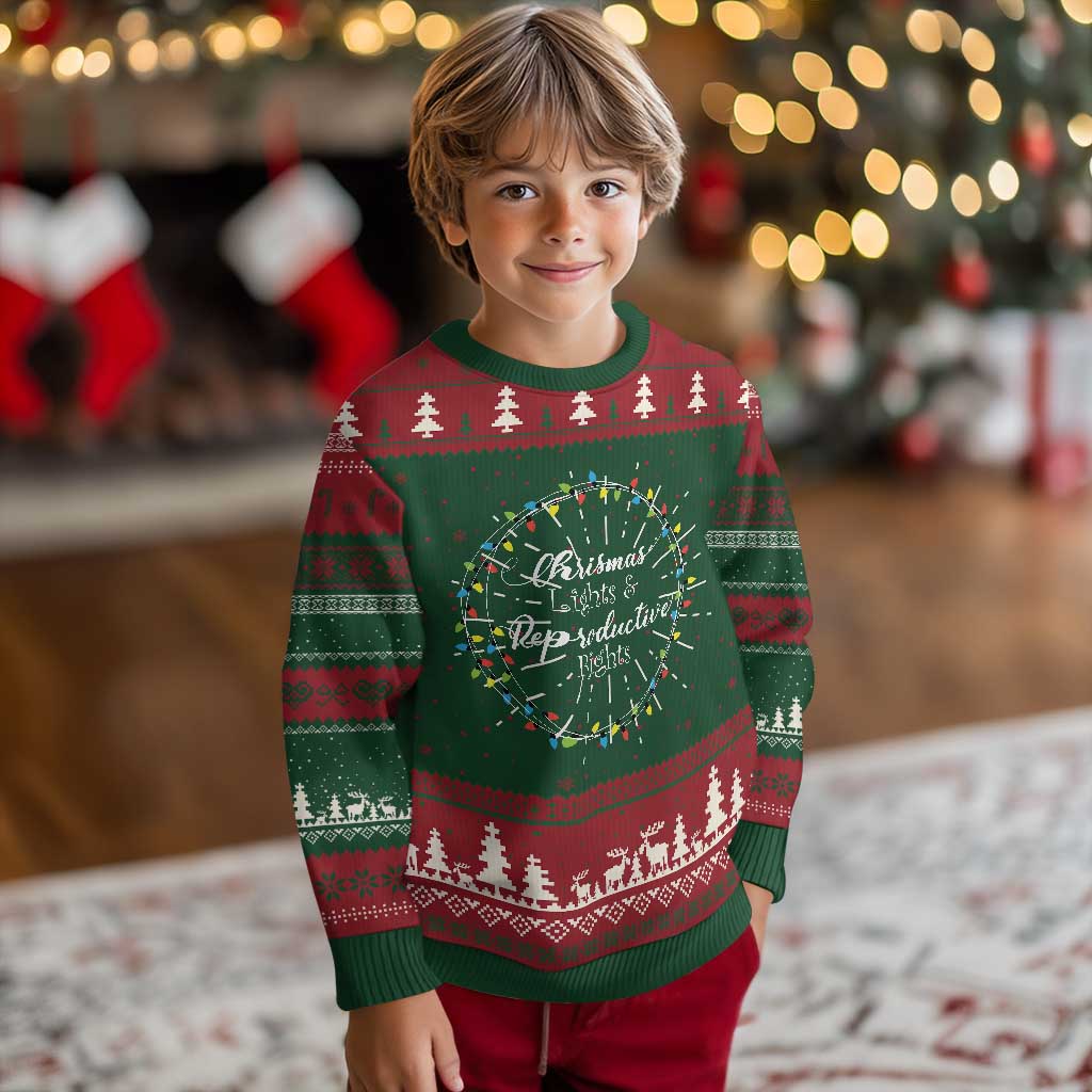 Funny Christmas Lights And Reproductive Rights Ugly Christmas Sweater Led Light - Wonder Print Shop