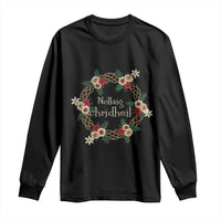 Scottish Celtic Christmas Nollaig Chridheil Long Sleeve Shirt Xmas Wreath