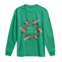 Scottish Celtic Christmas Nollaig Chridheil Long Sleeve Shirt Xmas Wreath