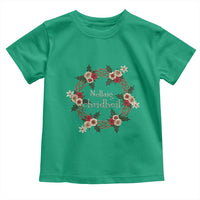 Scottish Celtic Christmas Nollaig Chridheil Toddler T Shirt Xmas Wreath