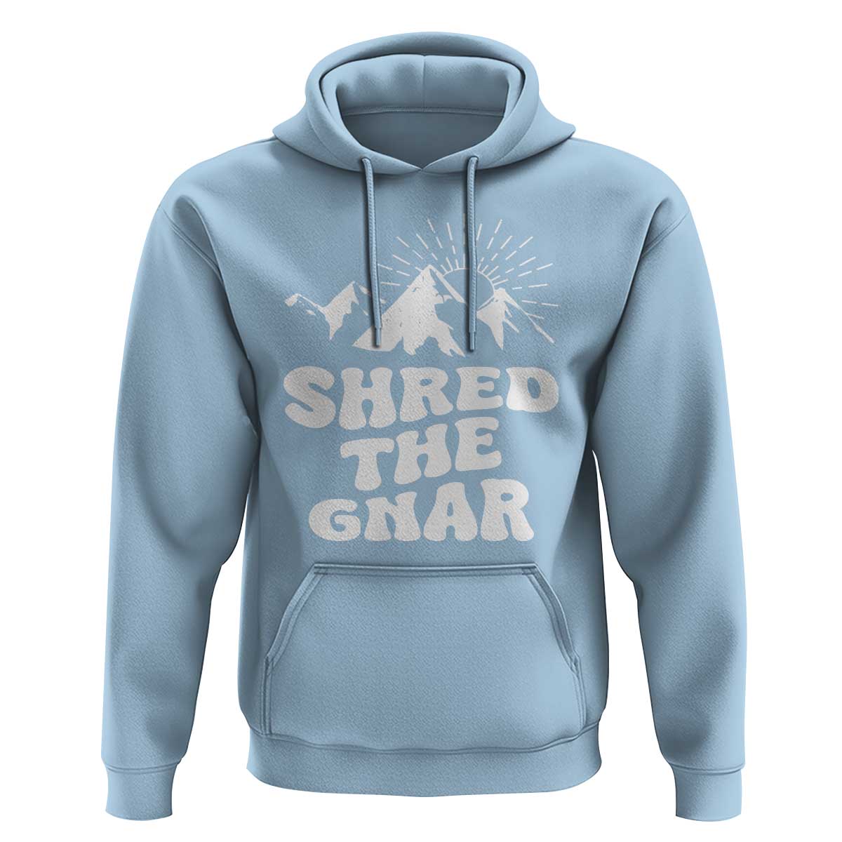 Funny Shred The Gnar Hoodie Snowboarding Mountain Winter Sport
