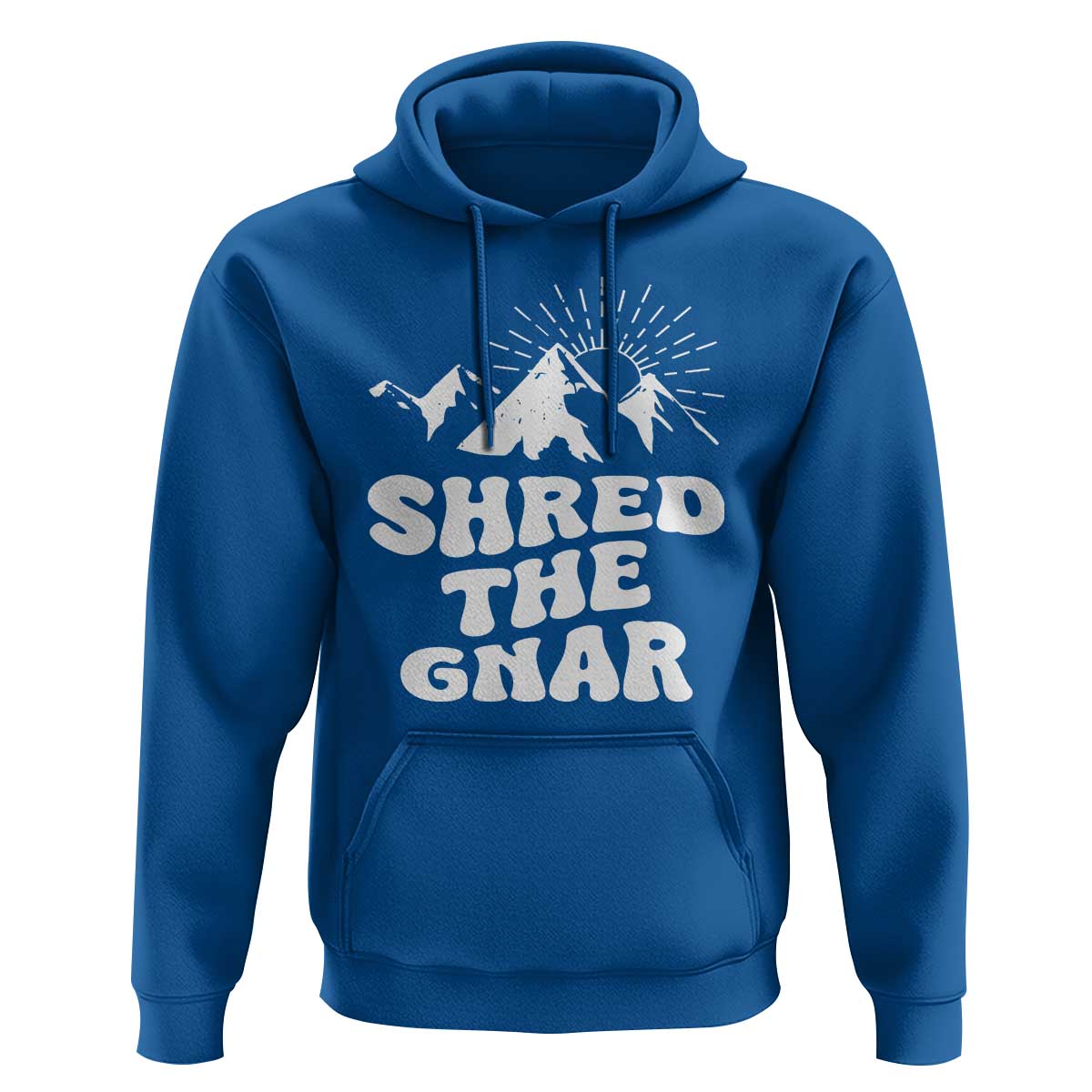 Funny Shred The Gnar Hoodie Snowboarding Mountain Winter Sport
