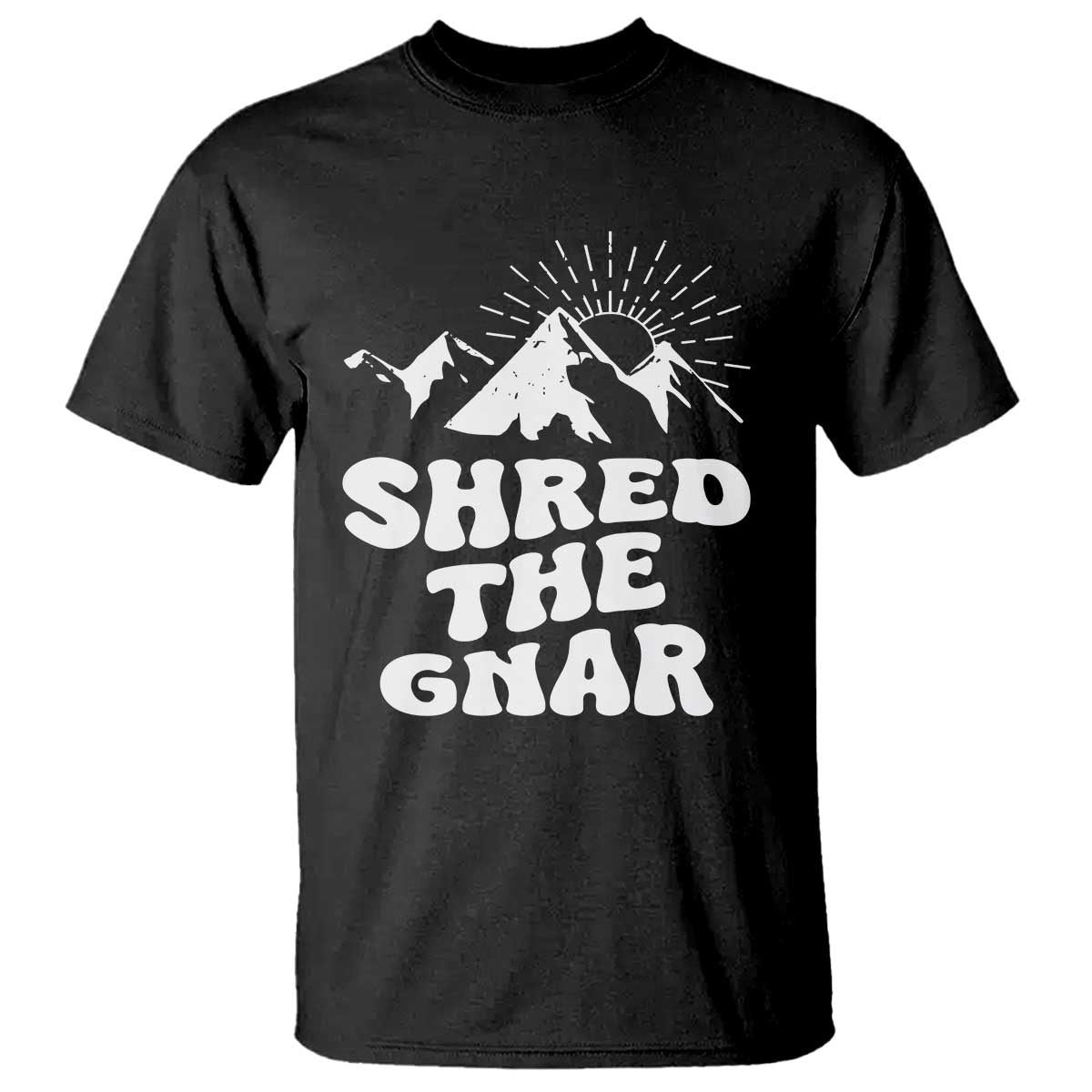 Funny Shred The Gnar T Shirt Snowboarding Mountain Winter Sport - Wonder Print Shop