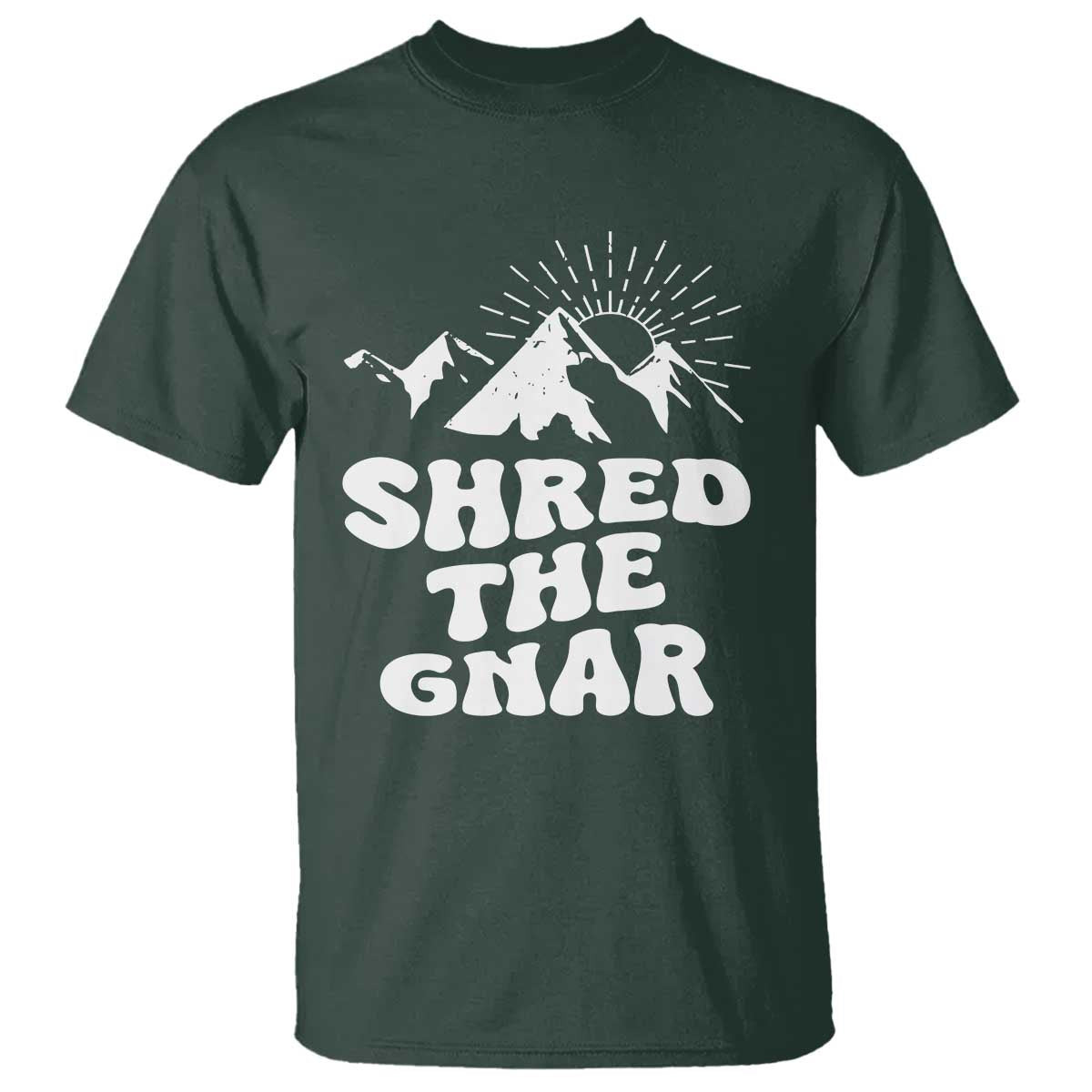 Funny Shred The Gnar T Shirt Snowboarding Mountain Winter Sport - Wonder Print Shop
