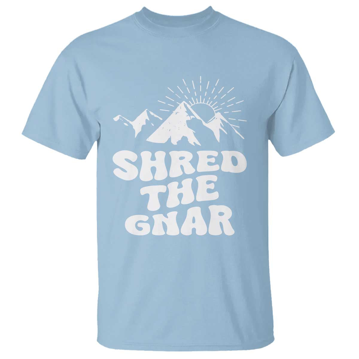 Funny Shred The Gnar T Shirt Snowboarding Mountain Winter Sport - Wonder Print Shop