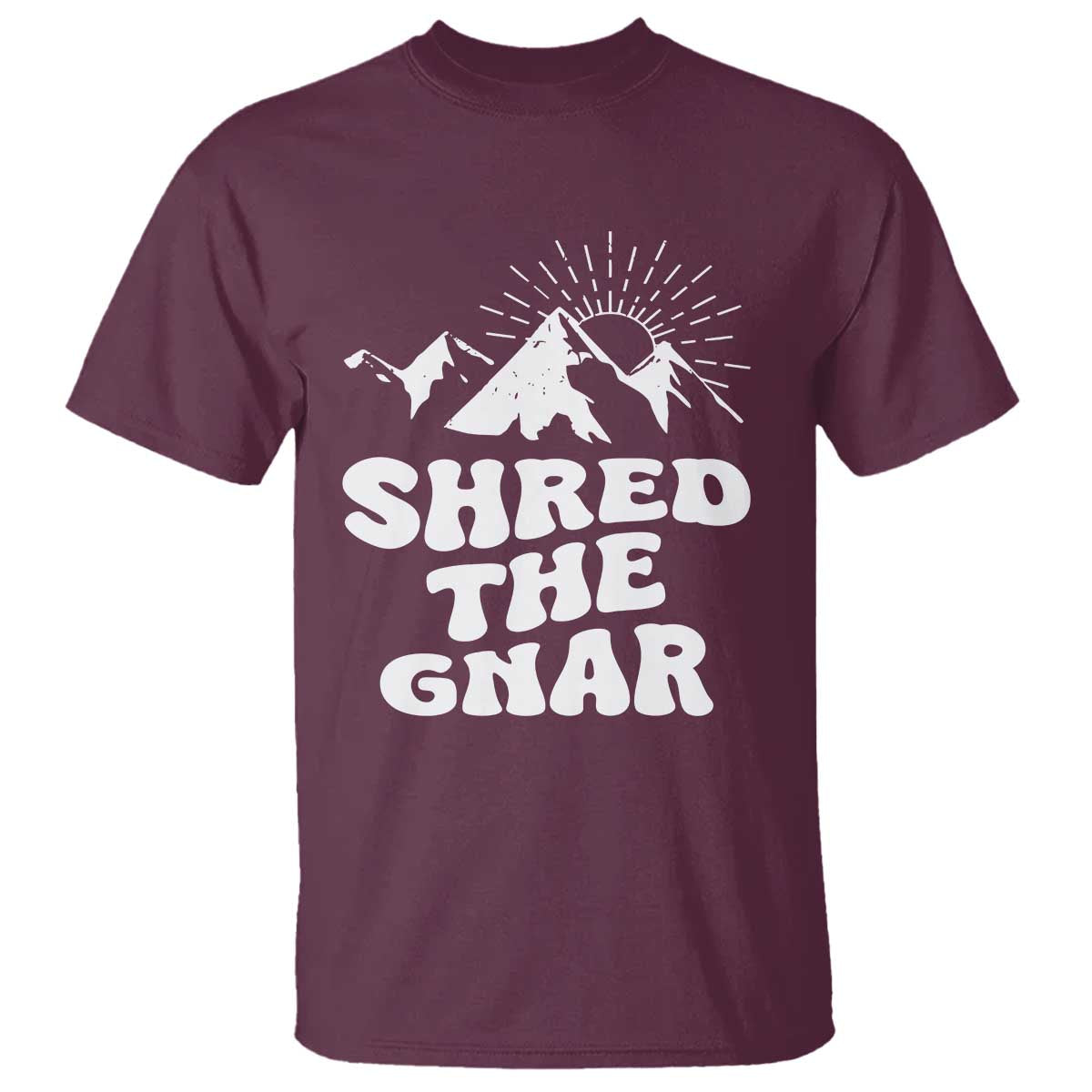 Funny Shred The Gnar T Shirt Snowboarding Mountain Winter Sport - Wonder Print Shop