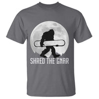 Funny Bigfoot Snowboarding T Shirt Shred The Gnar Moon Snowboard - Wonder Print Shop