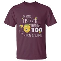 Funny 100th Day Of School Bee T Shirt Oh Honey I Buzzed Through 100 Days Of School