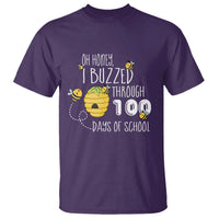 Funny 100th Day Of School Bee T Shirt Oh Honey I Buzzed Through 100 Days Of School