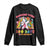 Funny Dabbing Thru 100 Days Of School Long Sleeve Shirt Dabbing Unicorn Rainbow