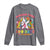 Funny Dabbing Thru 100 Days Of School Long Sleeve Shirt Dabbing Unicorn Rainbow