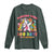 Funny Dabbing Thru 100 Days Of School Long Sleeve Shirt Dabbing Unicorn Rainbow