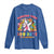 Funny Dabbing Thru 100 Days Of School Long Sleeve Shirt Dabbing Unicorn Rainbow