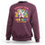Funny Dabbing Thru 100 Days Of School Sweatshirt Dabbing Unicorn Rainbow