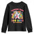 Funny Dabbing Thru 100 Days Of School Youth Sweatshirt Dabbing Unicorn Rainbow