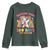 Funny Dabbing Thru 100 Days Of School Youth Sweatshirt Dabbing Unicorn Rainbow