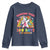 Funny Dabbing Thru 100 Days Of School Youth Sweatshirt Dabbing Unicorn Rainbow
