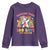 Funny Dabbing Thru 100 Days Of School Youth Sweatshirt Dabbing Unicorn Rainbow