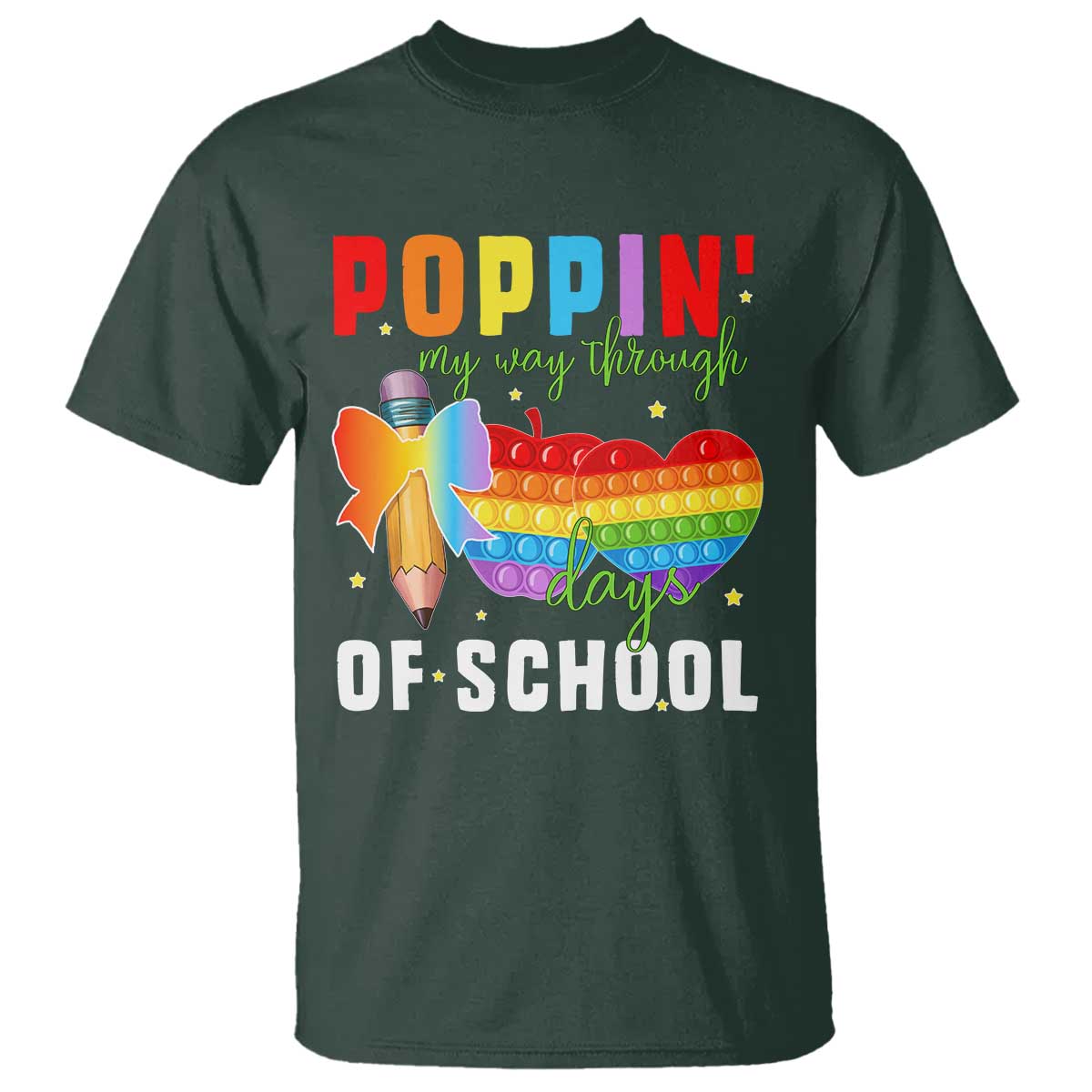 Funny Poppin' My Way Through 100 Day T Shirt