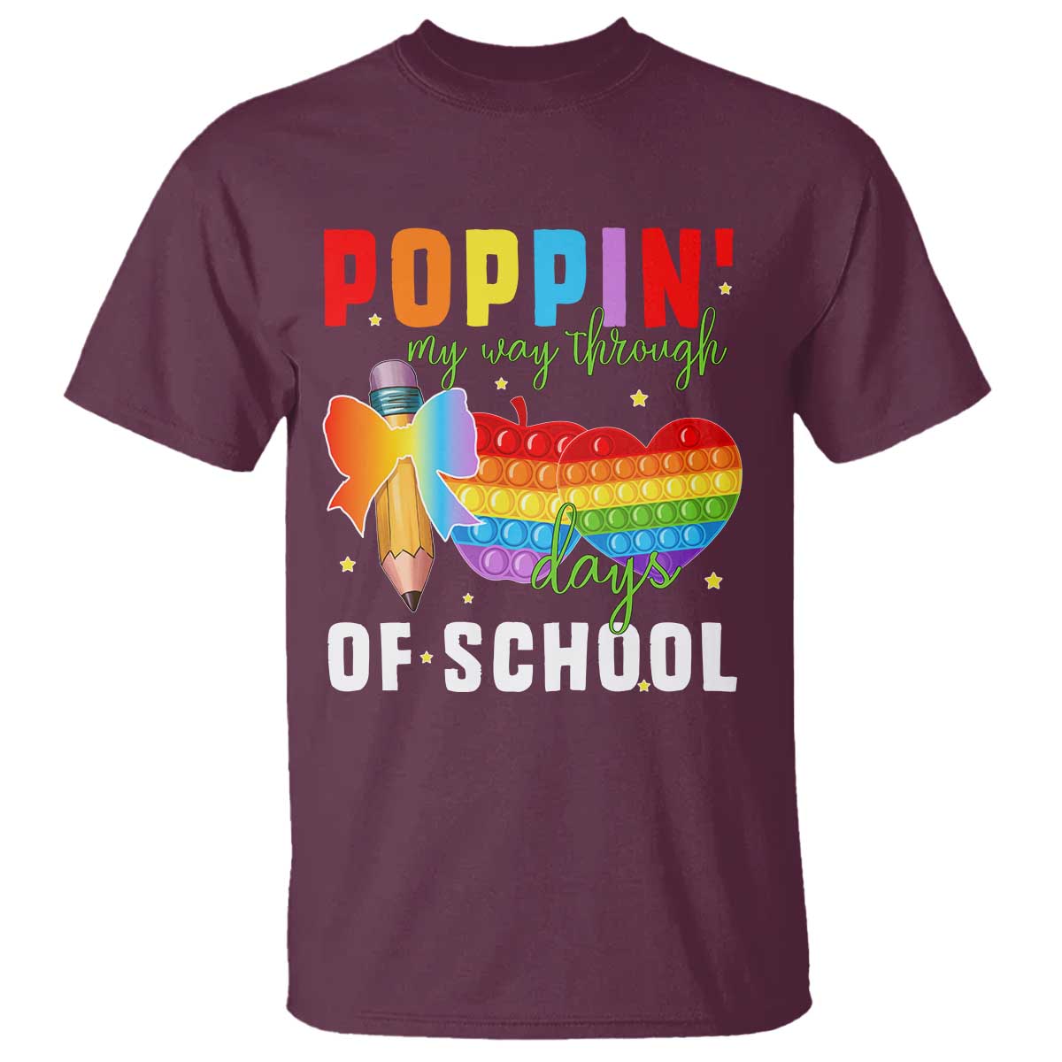 Funny Poppin' My Way Through 100 Day T Shirt