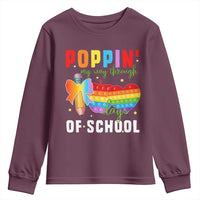 Funny Poppin' My Way Through 100 Day Youth Sweatshirt