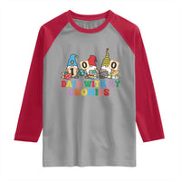 Funny 100 Days With My Gnomies Raglan Shirt 100th Day of School