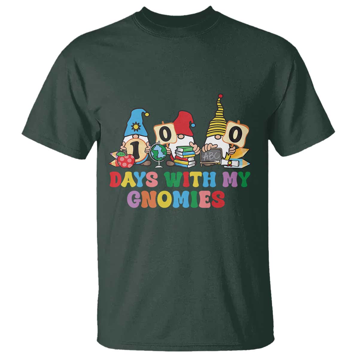 Funny 100 Days With My Gnomies T Shirt 100th Day of School