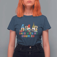Funny 100 Days With My Gnomies T Shirt For Women 100th Day of School