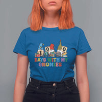 Funny 100 Days With My Gnomies T Shirt For Women 100th Day of School
