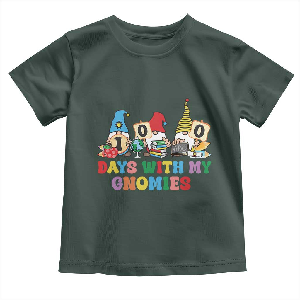 Funny 100 Days With My Gnomies Toddler T Shirt 100th Day of School