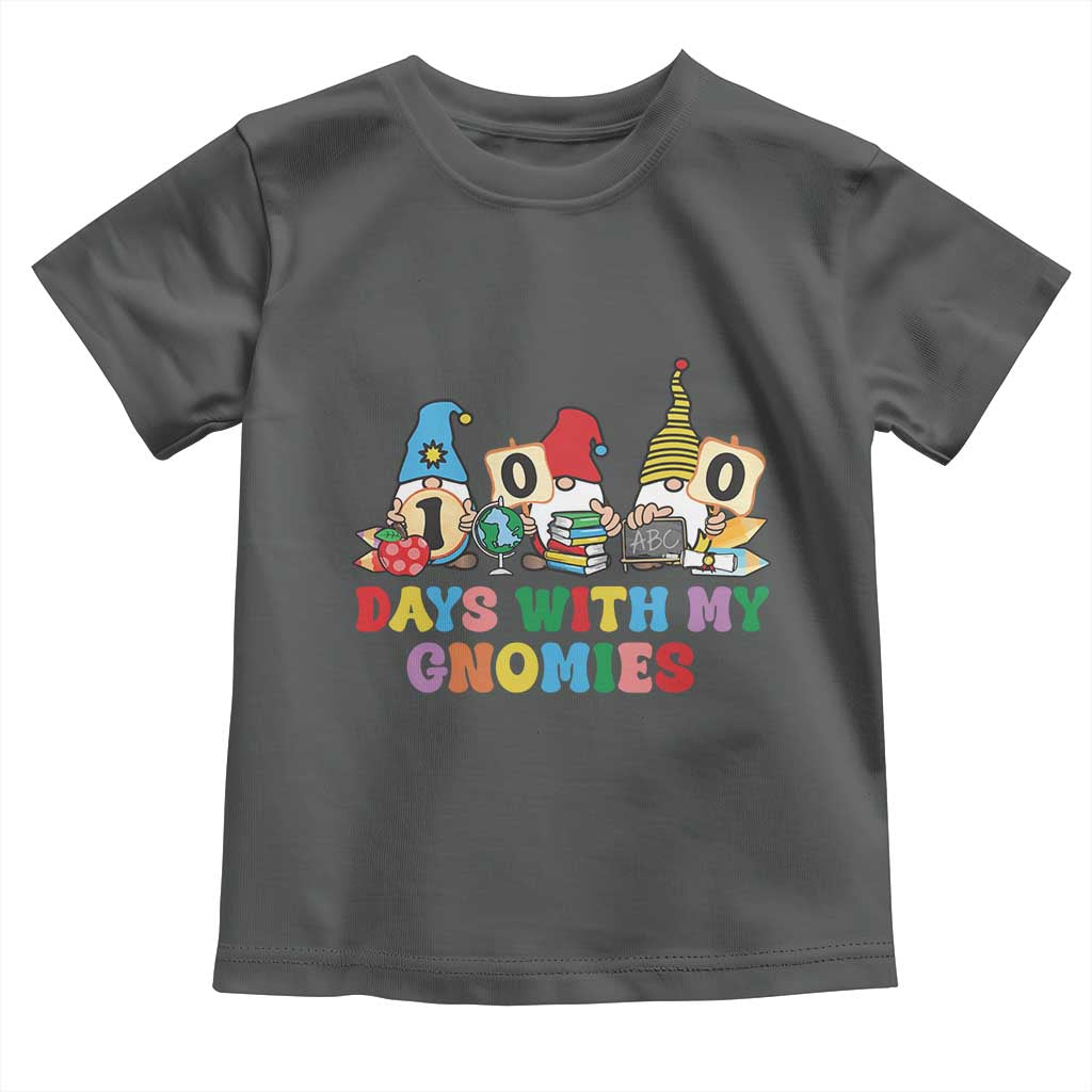 Funny 100 Days With My Gnomies Toddler T Shirt 100th Day of School