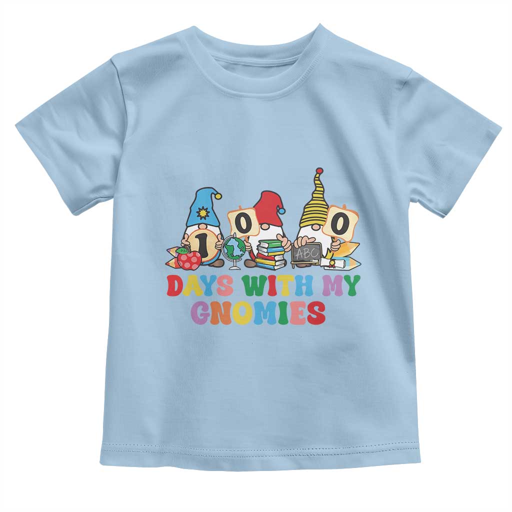 Funny 100 Days With My Gnomies Toddler T Shirt 100th Day of School