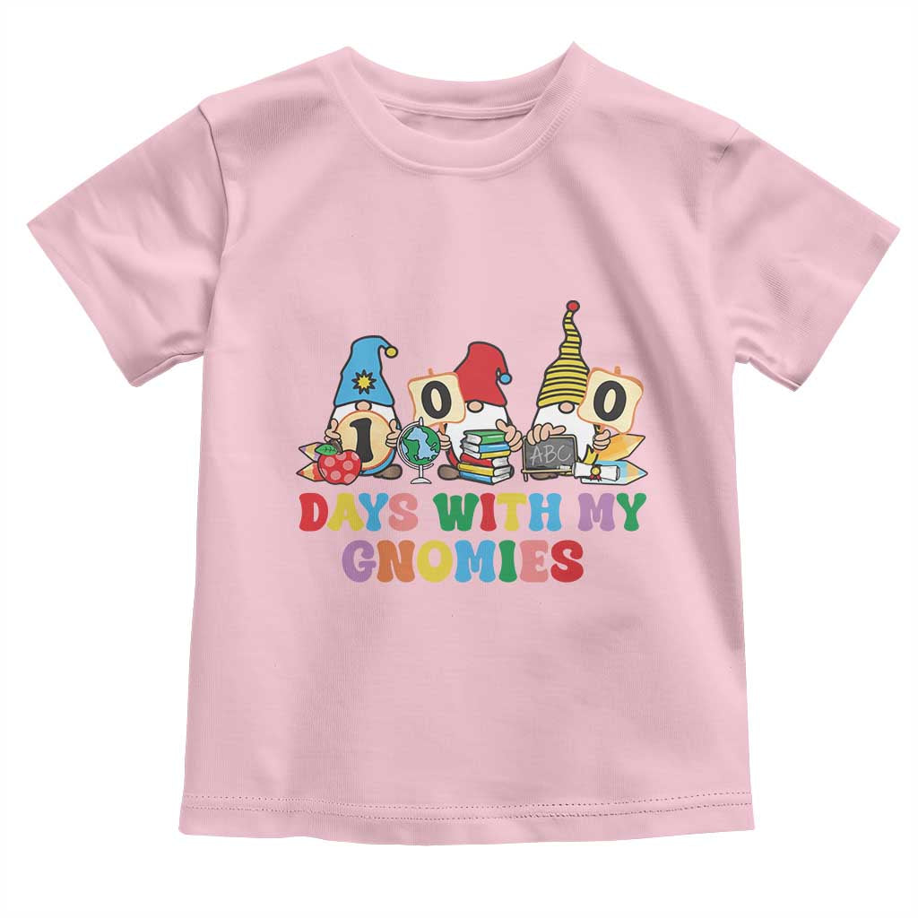 Funny 100 Days With My Gnomies Toddler T Shirt 100th Day of School