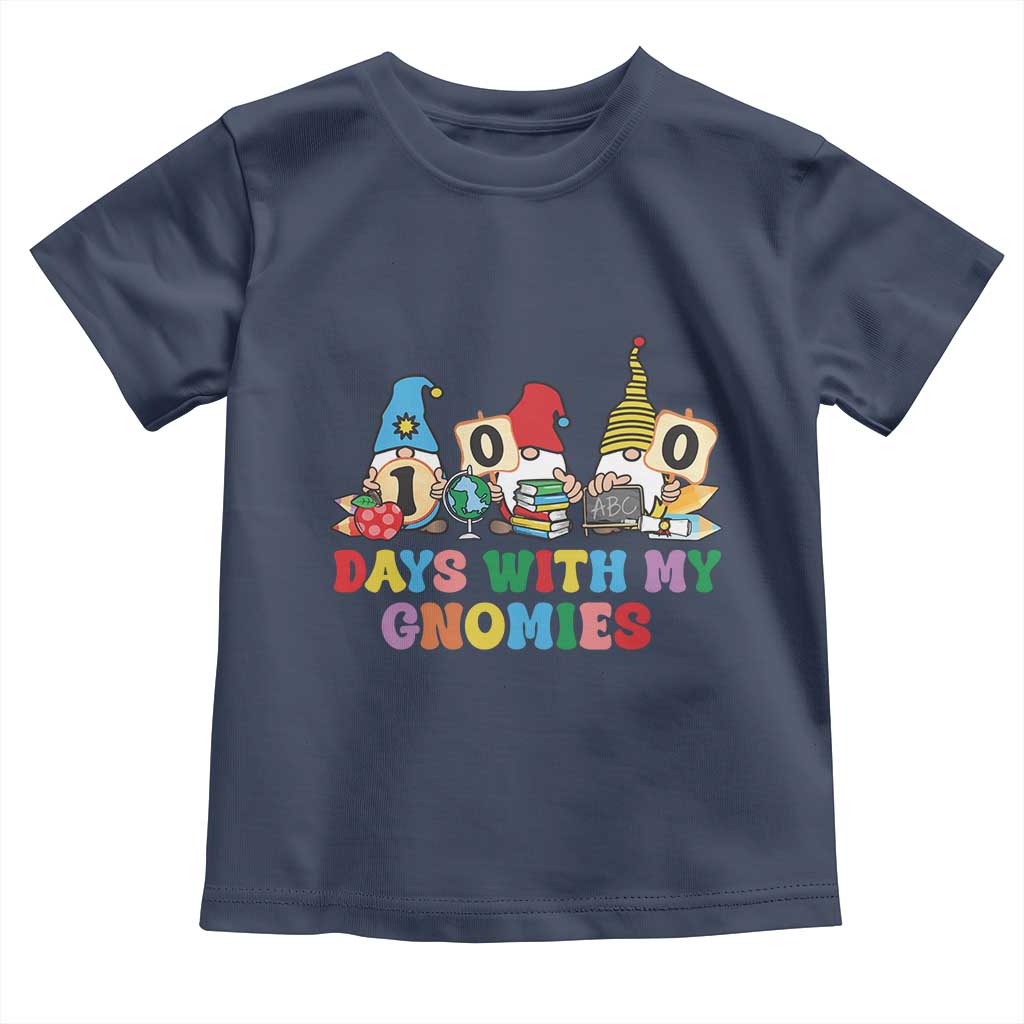 Funny 100 Days With My Gnomies Toddler T Shirt 100th Day of School