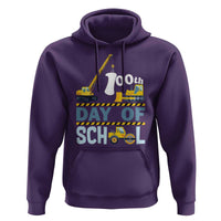 Funny 100TH Days Of School Construction Hoodie Vehicle Excavators