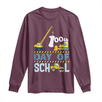 Funny 100TH Days Of School Construction Long Sleeve Shirt Vehicle Excavators