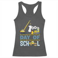 Funny 100TH Days Of School Construction Racerback Tank Top Vehicle Excavators