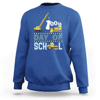 Funny 100TH Days Of School Construction Sweatshirt Vehicle Excavators