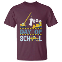 Funny 100TH Days Of School Construction T Shirt Vehicle Excavators