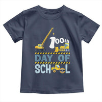 Funny 100TH Days Of School Construction Toddler T Shirt Vehicle Excavators