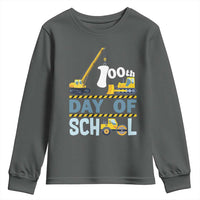 Funny 100TH Days Of School Construction Youth Sweatshirt Vehicle Excavators